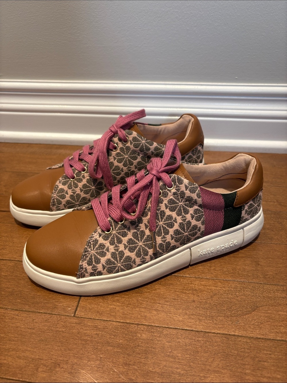 Kate Spade New York Spade Flower Jacquard Keswick Sneakers - Size 8